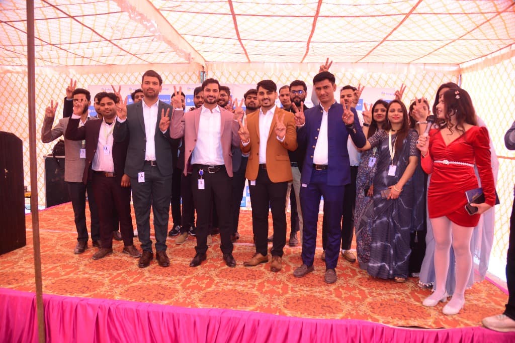 Ranjeet Saini at the Qrologic office opening — opening-day smiles