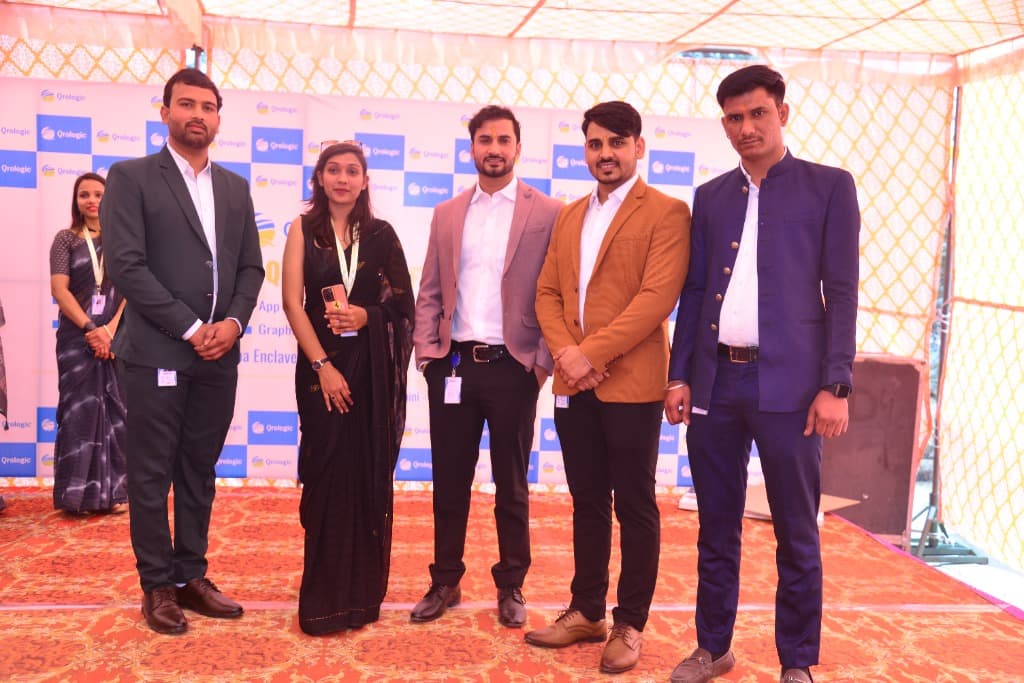 Ranjeet Saini at the Qrologic office opening — family and friends