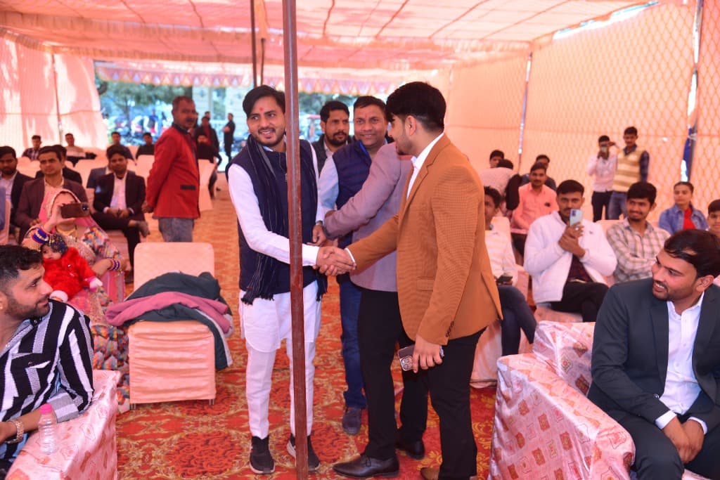 Ranjeet Saini greeting guests at the Qrologic office opening