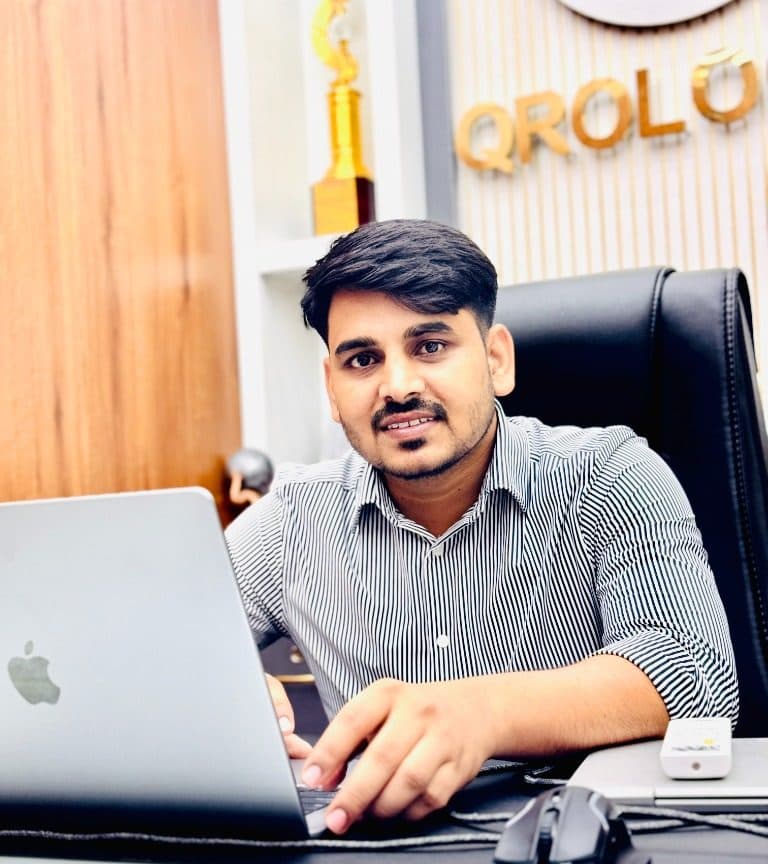 Ranjeet Saini at the Qrologic office
