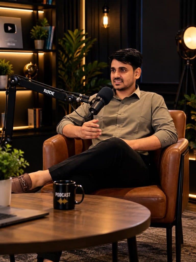 Ranjeet Saini in a studio conversation about AI and business